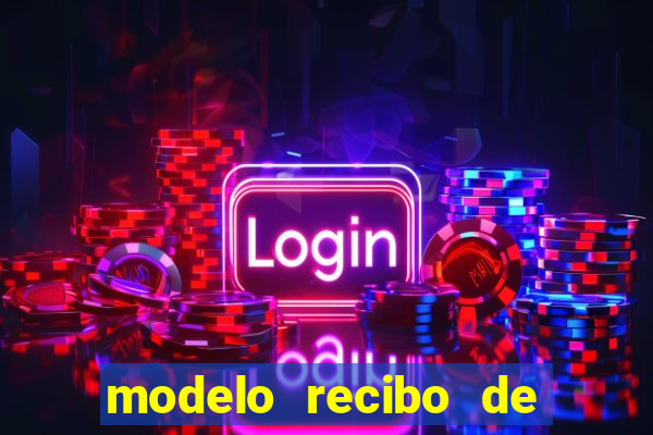 modelo recibo de pagamento word